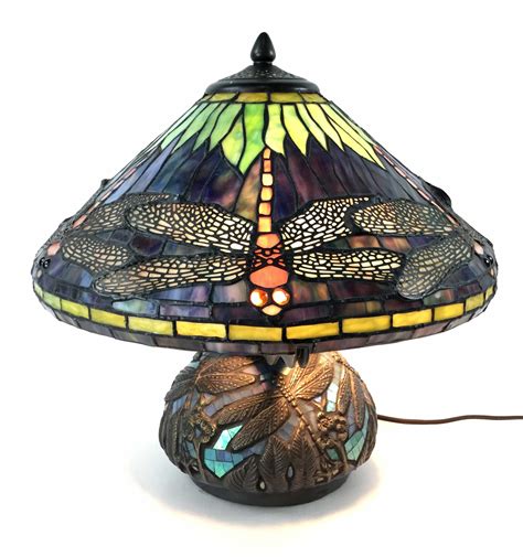 Tiffany Style Dragonfly Stained Glass Table Lamp JULY 21, 2018 | Stained glass table lamps ...