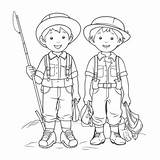 Two Brothers Coloring Pages sketch template