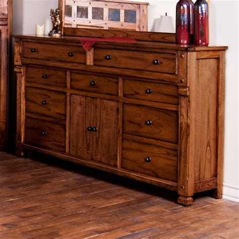 Sedona Rustic Dresser with Doors by Sunny Designs at Dunk & Bright Furniture | Rustic dresser ...