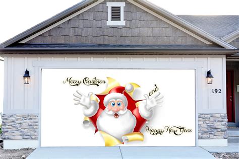 Amazon.com - Christmas Santa Claus Garage Door Covers 3d Banners ...