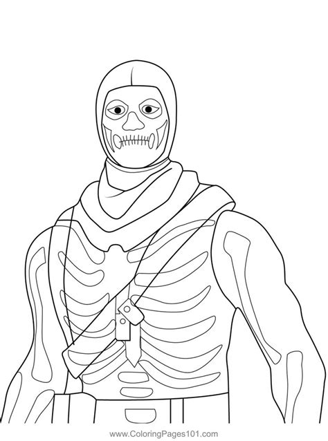 Skull Trooper Fortnite Coloring Page - Image to u