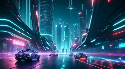 futurista ciber ciudad con esta cautivador 4k fondo de pantalla 26481512 Foto de stock en Vecteezy