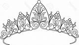 Pretty Princess Tiara Coloring Pages Coloring sketch template