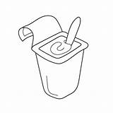 Simple coloring page Funny Yogurt To Be Colored The Book For  sketch template