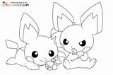 Pichu Coloring Pages sketch template