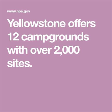 Yellowstone offers 12 campgrounds with over 2,000 sites. | Yellowstone, Yellowstone camping ...