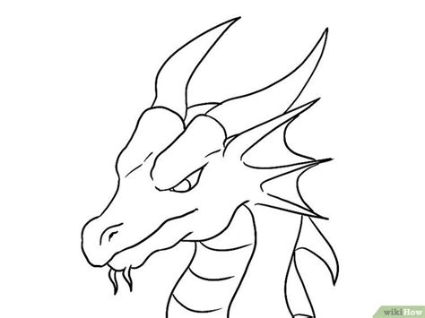 Easy Dragon Head Drawing Tutorial