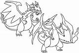 coloring Page Pokemon Mega charizard x  sketch template