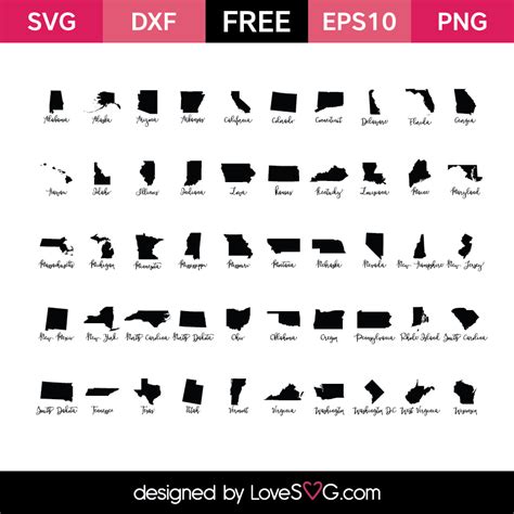 50 states | Lovesvg.com