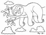Sloth Coloring Pages  Skip To My Lou sketch template