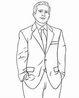 The Office coloring page Michael Scott sketch template