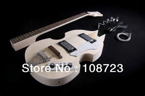 Aliexpress.com : Buy DIY Semi Hollow Body Violin Electric Bass Guitar ...