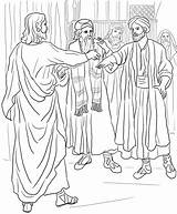 Jesus Heals A Man With Withered Hand coloring Page  Free Printable sketch template