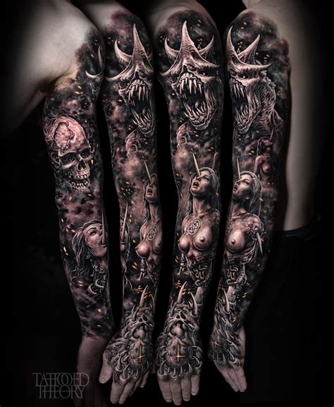 Demonic Sleeve, by Javi Antunez : r/tattoo