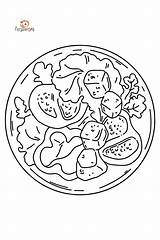 Greek Salad coloring Page ♥ Online Or Printable For Free sketch template
