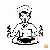 Chef Coloring Page For Kids  Free Printable pages Chefs sketch template