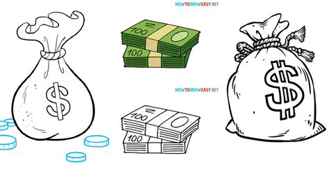 15 Easy Money Drawing Ideas - How to Draw Money