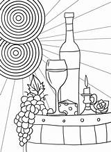 Wine Bottle Coloring Pages sketch template