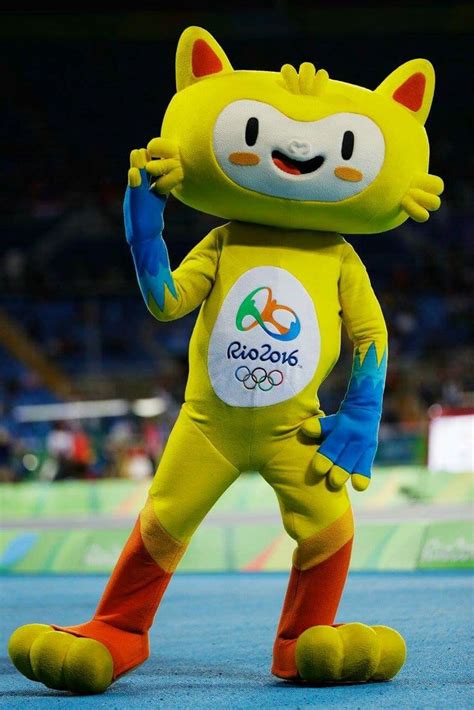 RIO DE JANEIRO, BRAZIL - AUGUST 12: Mascot Vinicius entertains the ...