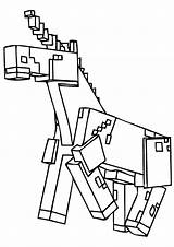 Minecraft Unicorn Coloring Pages sketch template
