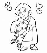 Grandma Coloring Pages sketch template