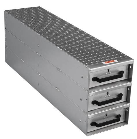 3 Drawer Heavy-Duty Aluminum Storage 12"W x 18"H x 50"L