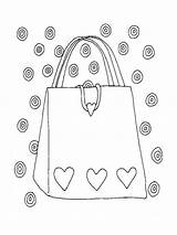 Handbag Coloring Pages Coloring sketch template