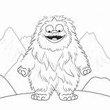 Yeti coloring Page – Coloring Corner sketch template