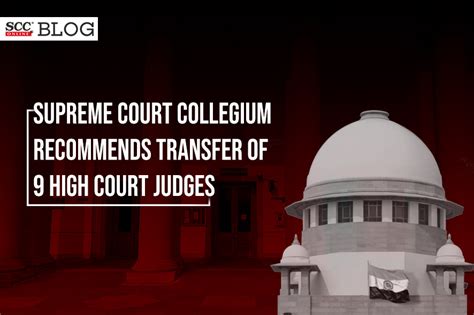 SC Collegium recommends transfer of 9 HC Judges