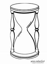 Hourglass Coloring Glass Sand Drawing Hour Clip Clock Pages Gif Kids  sketch template