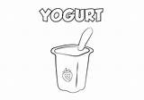 Coloring Pages Yogurt  One sketch template