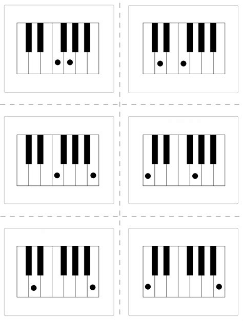 Piano Flash Cards Printable