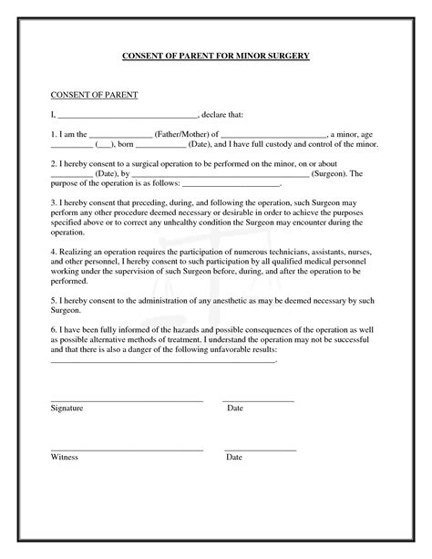 Surgery Consent Forms Templates | Consent forms, Consent, Reference letter