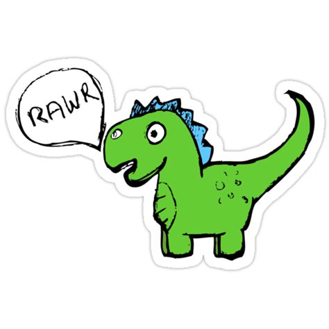 "Dino-Rawr" Stickers by psygon | Redbubble