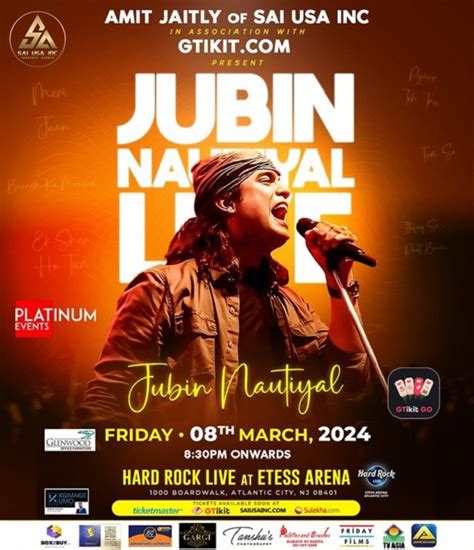 Jubin Nautiyal Live Concert in New Jersey 2024 at Hard Rock Live at ...