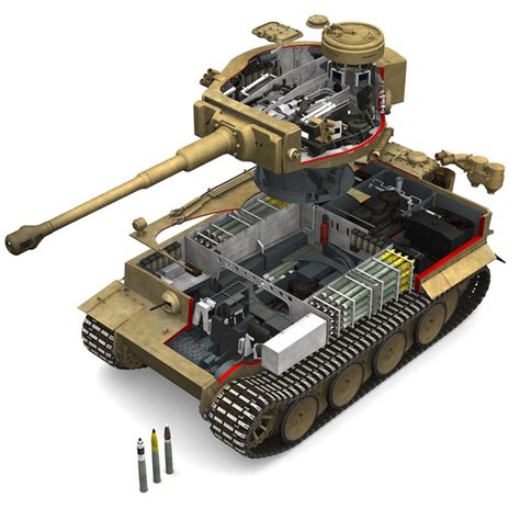 Tiger I Wczesny Typ Pełne Wnętrze Model 3D - TurboSquid 1825278