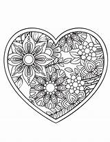 Free Printable Heart Coloring Pages For Kids And Adults sketch template