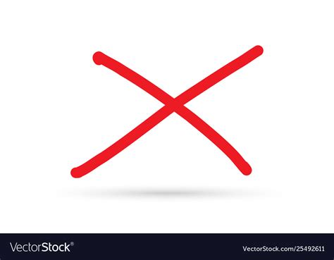 Popular check list symbol x wrong mark isolated Vector Image