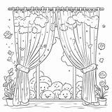 Window Coloring Pages sketch template
