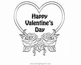 Heart With Rose Coloring Page For Kids  Free Valentines Day Printable sketch template