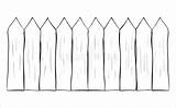 Picket Fence Outline Coloring Pages sketch template