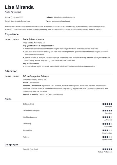 Best Resume Template For Recent College Graduate