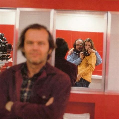 Stanley Kubrick snapping a mirror selfie with his daughter, while Jack Nicholson mistook it for ...
