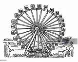 Ferris Wheel Coloring Page sketch template