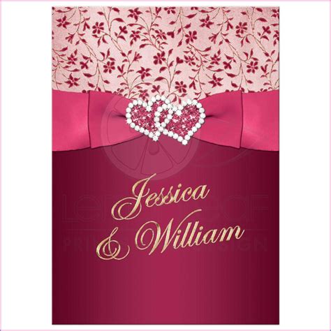 Blank Burgundy And Gold Wedding Invitations Invitations : Resume Examples