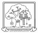 Tree House Coloring Page – Draw So Cute sketch template