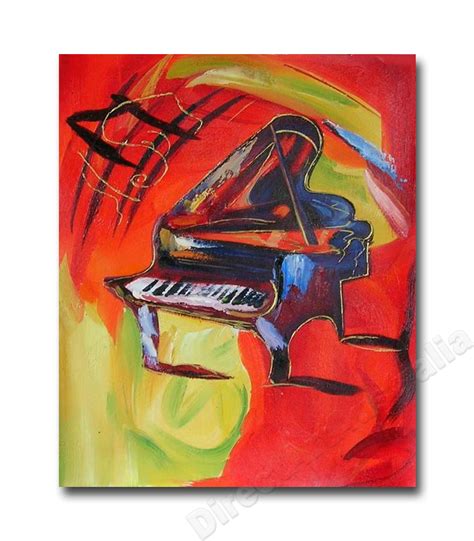 The Grand Piano | Expressionist Wall Art Canvas Paintings for Music Rooms, Price: $149.00 ...