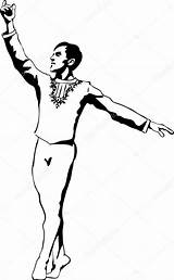 Male Dancer Coloring Page Sketch sketch template