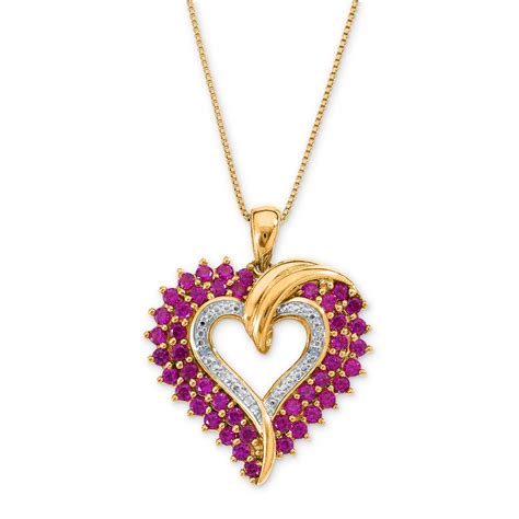 Heart-Shaped Lab-Created Ruby Diamond Pendant: Stay Classic at Sears