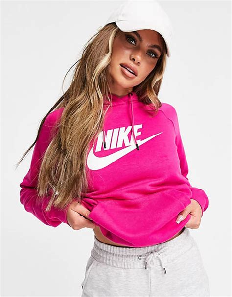 Nike logo hoodie in bright pink | ASOS